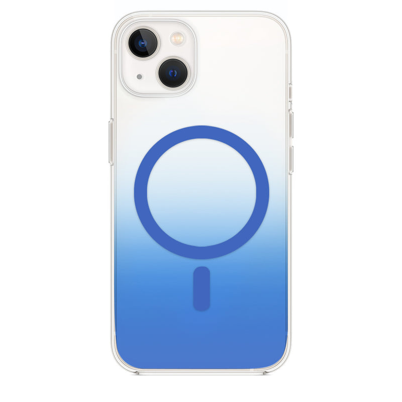 Blau Faded Case Hülle mit Magsafe für iPhone 12 / iPhone 12 Pro
