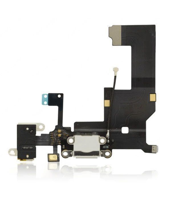Charging Port Kabel - Ladebuchse - Ladebuchse Kompatibel für iPhone 5 (Silber)