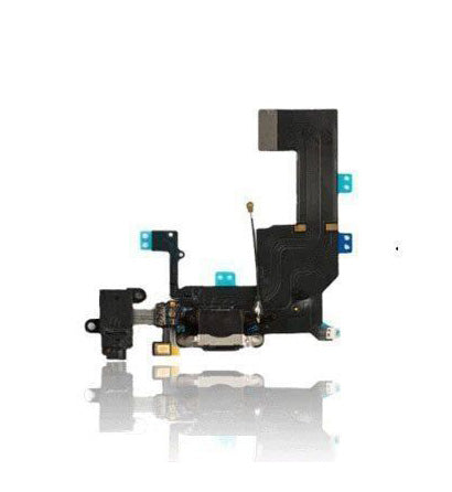 Charging Port Kabel - Ladebuchse - Ladebuchse Kompatibel für iPhone 5C (Schwarz)