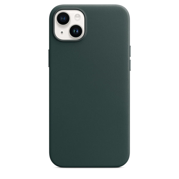 Echtleder Case Hülle Mit MagSafe für iPhone 14 Plus - Grün