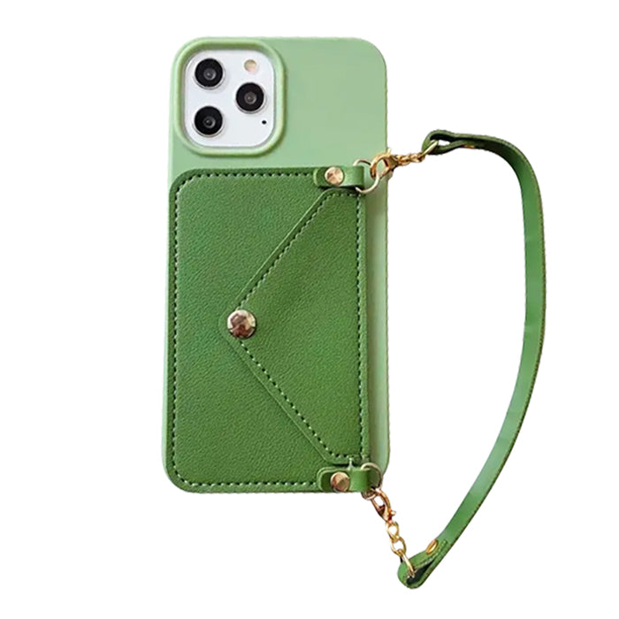 Hellgrün Handtasche Case Hülle für iPhone 14