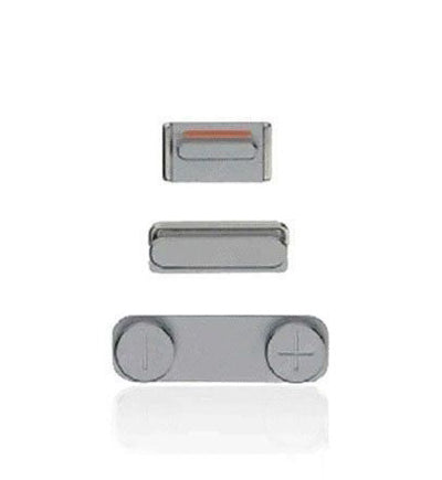 Hard Buttons - Harte Tasten Set Kompatibel für iPhone 5S / iPhone SE (2016) (Power: Volume & Vibrationsmodul) (Space Grau)