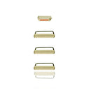 Hard Buttons - Harte Tasten (Power/Volume/Switch) Kompatibel für iPhone 6 / 6 Plus (Gold)