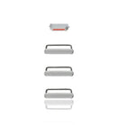 Hard Buttons - Harte Tasten (Power/Volume/Switch) Kompatibel für iPhone 6S Plus (Silber)