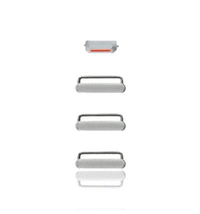 Hard Buttons - Harte Tasten (Power/Volume/Switch) Kompatibel für iPhone 6S Plus (Silber)