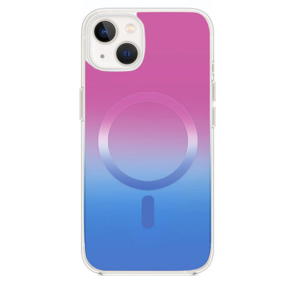Rosa Blau Faded Case Hülle mit Magsafe für iPhone 13 Pro Max