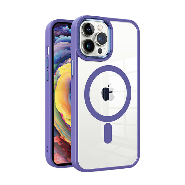 Violett Clear Case Hülle mit Magsafe für iPhone 12 Pro Max
