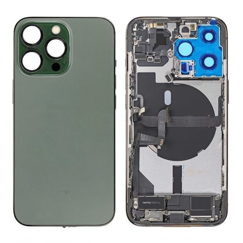 Back Cover / Rückschale mit Kleinteilen vormontiert Pre-installed für iPhone 13 Pro (Alpengrün)