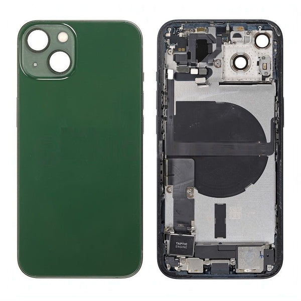 Back Cover / Rückschale mit Kleinteilen vormontiert Pre-installed für iPhone 13 (Alpengrün)
