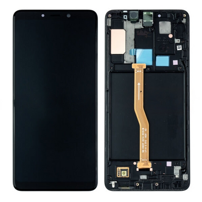 Galaxy A9 (2018) Schwarz OLED Display Bildschirm - SM-A920F / GH82-18308A / GH82-18322A (Service Pack)