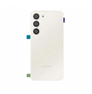 Backcover - Rückschale - Akkudeckel Glas mit Kamera Linse für Galaxy S23 (Cream)