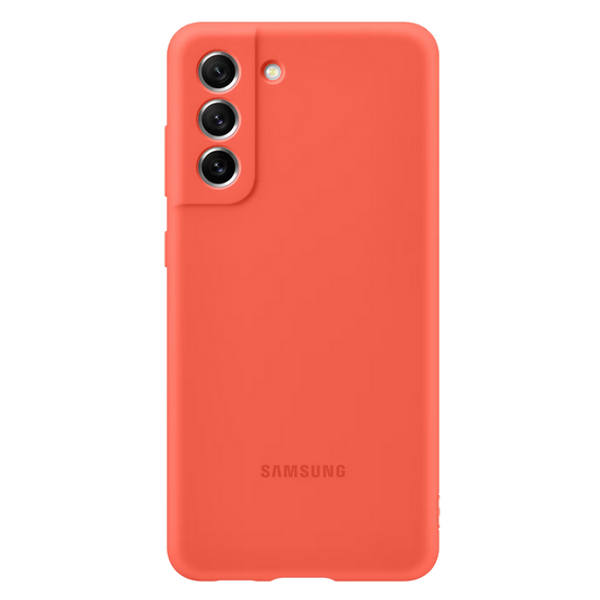Samsung Silikon Cover Hülle für Galaxy S21 FE 5G EF-PG990TPEGWW Coral (Retail Pack)