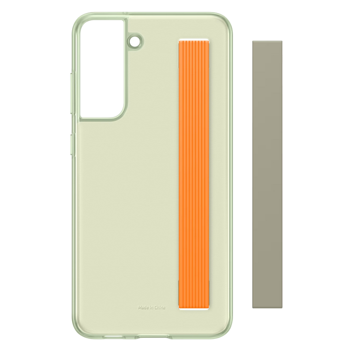 Samsung Clear Strap Cover Hülle für Galaxy S21 FE 5G EF-XG990CMEGWW Olivgrün (Retail Pack)