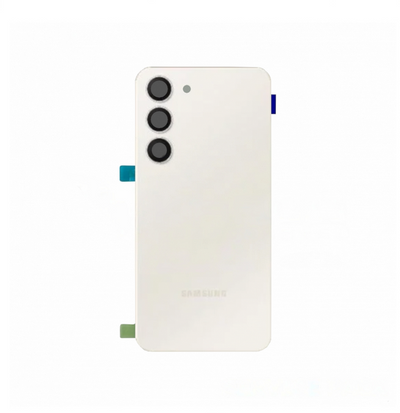 Backcover - Rückschale - Akkudeckel Glas mit Kamera Linse für Galaxy S23 Plus (Cream)