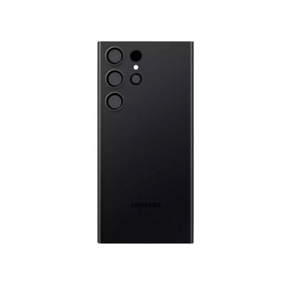 Backcover - Rückschale - Akkudeckel Glas mit Kamera Linse für Galaxy S23 Ultra (Schwarz)