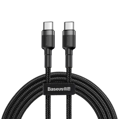 Baseus Cafule Type-C PD2.0 60W Flash Aufladen Datenleitung (20V 3A) 2m Grau+Schwarz (CATKLF-HG1)