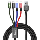 Baseus Fast 4-in-1 Kabel für iP+Type-C(2)+Micro 3.5A 1.2m Schwarz (CA1T4-B01)