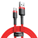 Baseus Cafule Kabel USB für Type-C 3A 1m Rot+Rot (CATKLF-B09)