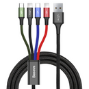 Baseus Fast 4-in-1 Kabel für iP(2)+Type-C+Micro 3.5A 1.2m Schwarz (CA1T4-A01)