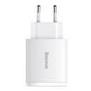 Baseus Compact Quick Charger 2U+C 30W EU Weiss (CCXJ-E02)