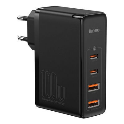 Baseus GaN2 Pro Quick Charger 2C+2U 100W EU Schwarz (CCGAN2P-L01)