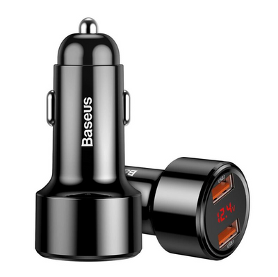 Baseus Magic Series Dual QC - Quick Charge 3.0 Auto Charger 2x USB 45W 6A Schwarz (CCMLC20A-01)