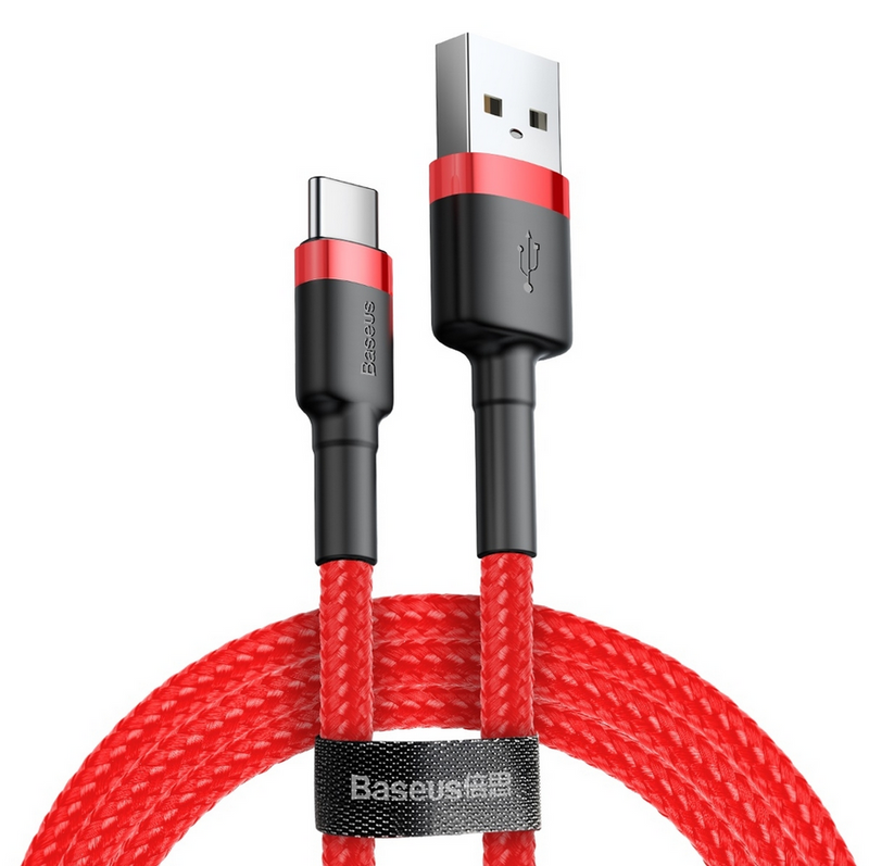 Baseus Cafule Kabel USB für Type-C 2A 2m Rot+Rot (CATKLF-C09)