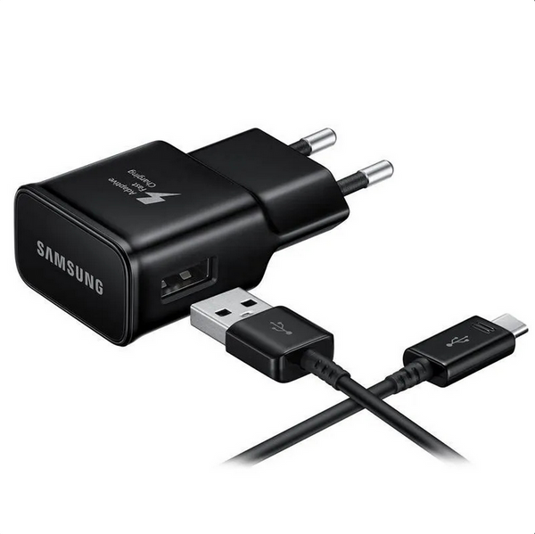 Samsung 15W Schnelles Ladegerät 1x USB mit Type-C Cable Schwarz (EP-TA20EBECGWW)
