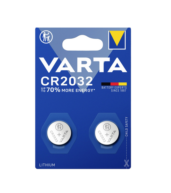 Varta CR2032 Lithium Knopfzellen Batterie (2 Stück)