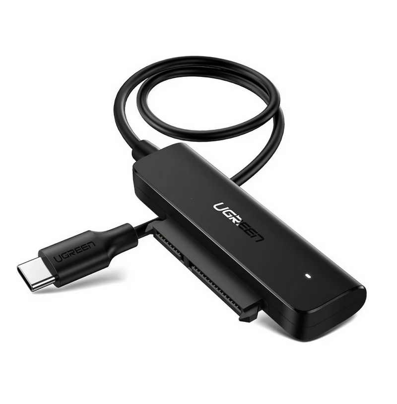 UGREEN USB-C auf SATA 3.0 Adapter Kabel für 2.5" SATA SSD HDD - Schwarz