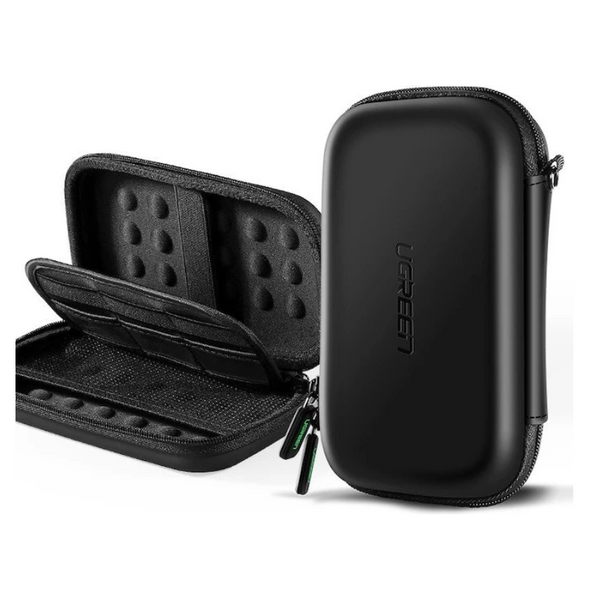 UGREEN Kleine Tasche für Notebook Kabel, Netzteil Adapter und Zubehör - Schwarz