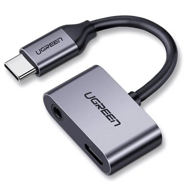 UGREEN USB C zu 3.5mm Kopfhörer Adapter für Huawei, Xiaomi, OnePlus - Grau