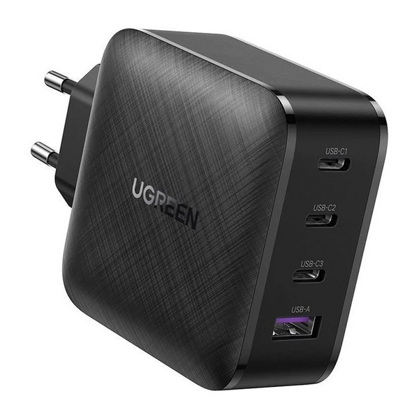 UGREEN 4-Fach USB-C Power Delivery Ladegerät GaN X PD 65 Watt - Schwarz