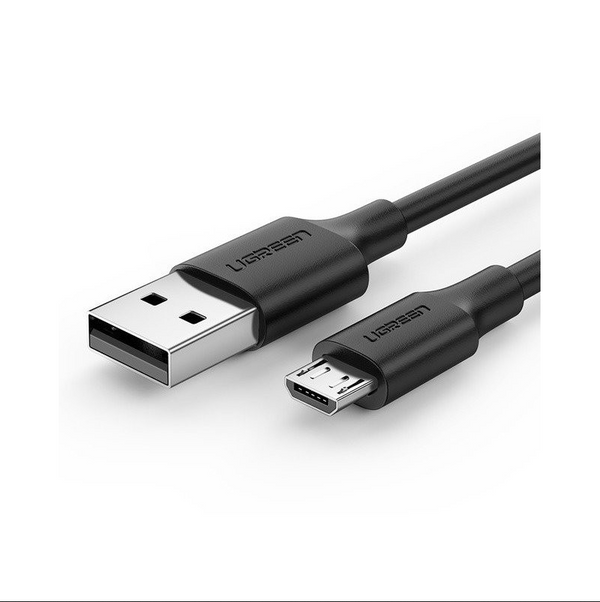 UGREEN USB2.0 A auf Micro USB M/M Rundes Kabel Vernickelt 3m - Schwarz