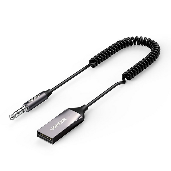UGREEN Bluetooth 5.0 Car Receiver AUX 3.5mm Audioempfänger USB Powered - Space Grau
