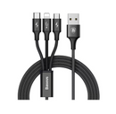Baseus 3 in 1 Universal Multi USB Kabel Schwarz (CAMLT-SU01)