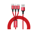 Rapid Baseus Series 3-in-1 Kabel Micro + Lightning + Type-C 3A 1.2M Rot (CAMLT-SU09)
