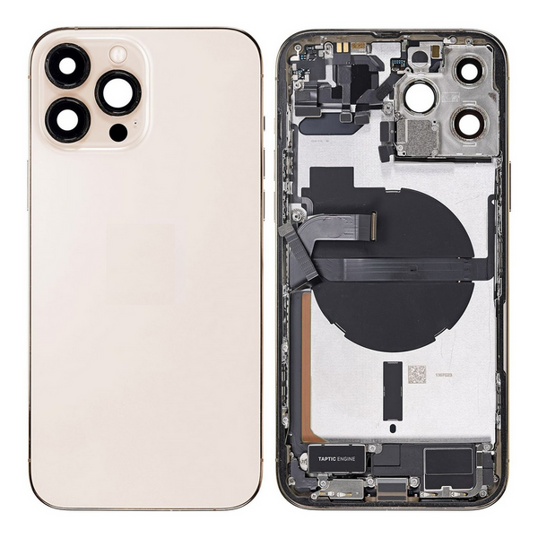 Back Cover / Rückschale mit Kleinteilen vormontiert Pre-installed für iPhone 13 Pro Max (Gold)