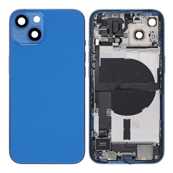 Back Cover / Rückschale mit Kleinteilen vormontiert Pre-installed für iPhone 13 (Blau)