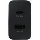 Samsung 35W Max 15W Fast Duo Travel Ladegerät Schwarz EP-TA220NBEGEU