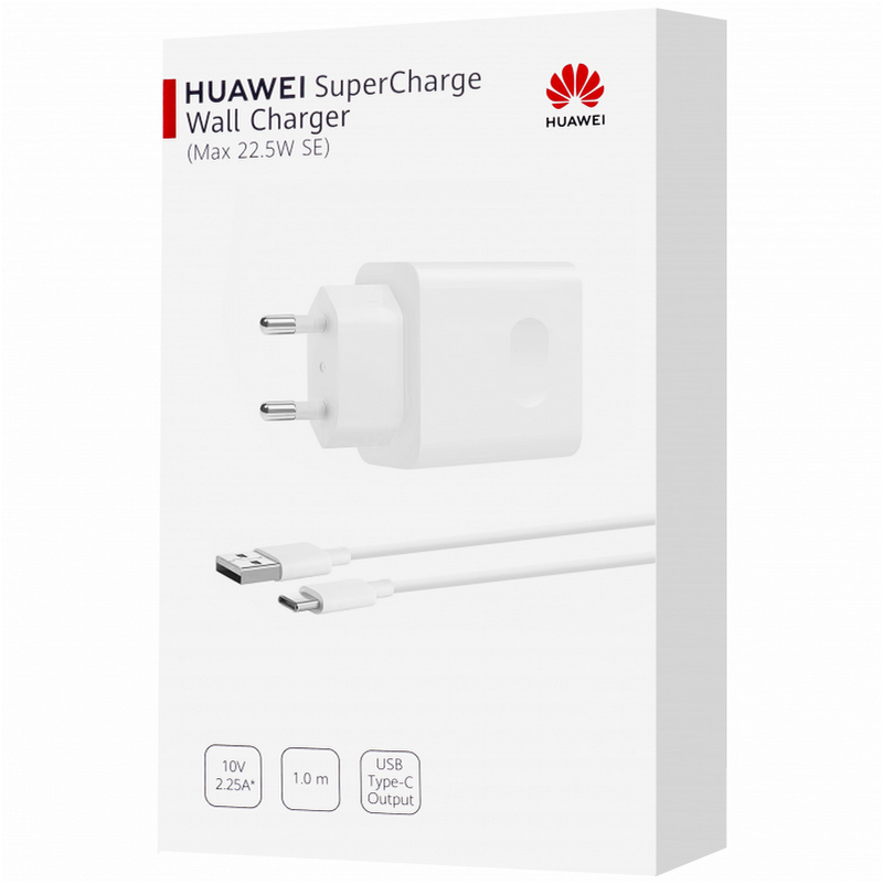 Huawei 22.5W USB 3.0 Ladegerät Mit Type-C Kabel Weiss 55033325