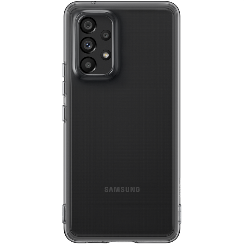 Samsung Soft Clear Cover Hülle für Galaxy A53 EF-QA536TBEGWW Schwarz (Retail Pack)