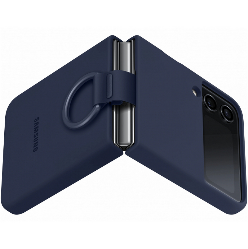 Samsung Ring Cover Hülle für Galaxy Z Flip4 EF-PF721TNEGWW Navy (Retail Pack)