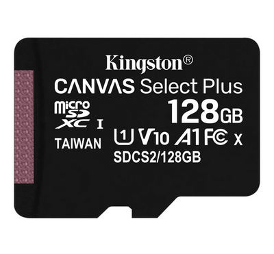 Kingston MicroSDXC 128GB Canvas Select Plus SDCS2/128GB (Schwarz)