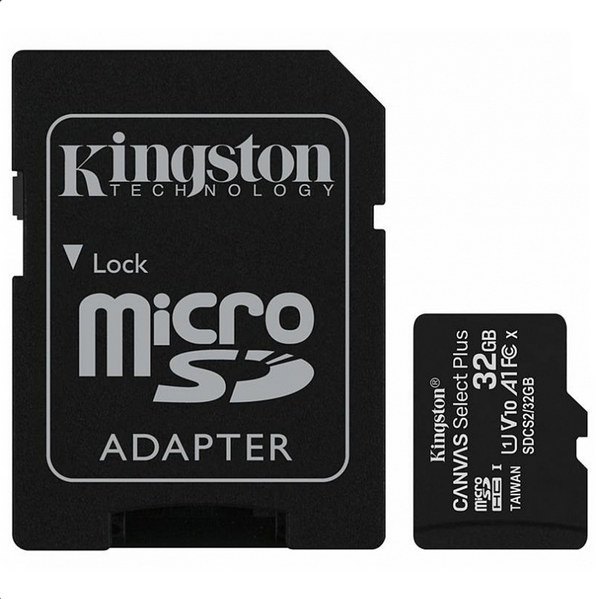 Kingston MicroSDHC 32GB Canvas Select Plus SDCS2/32GB (Schwarz)