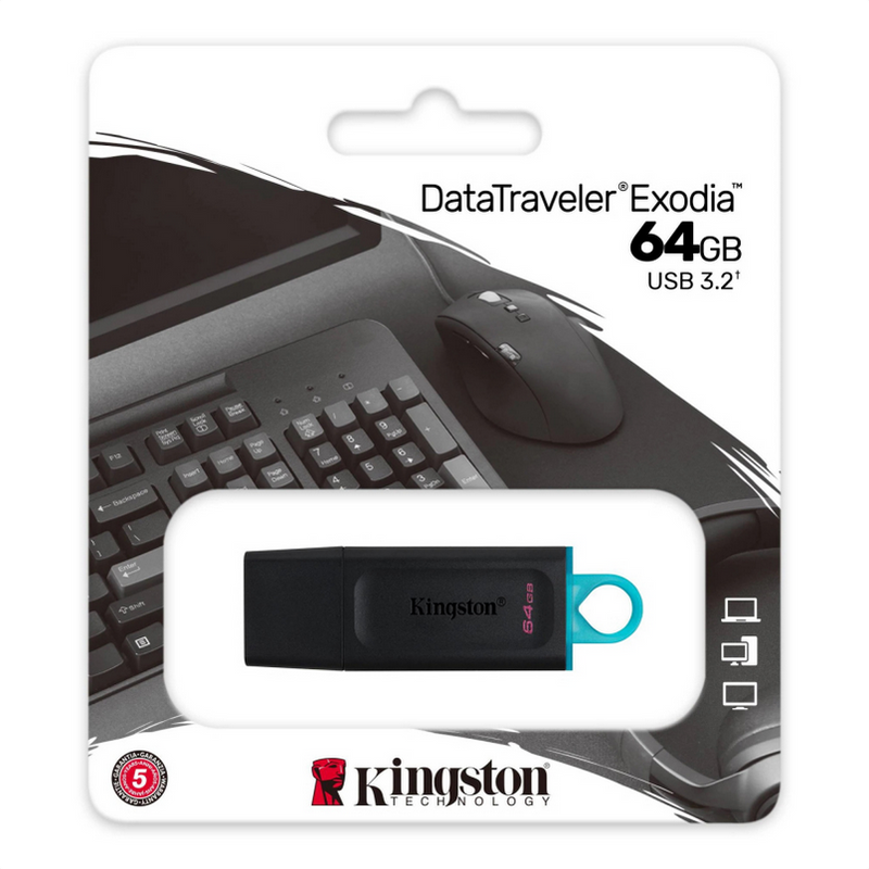 Kingston Pendrive / USB Stick 64Gb 3.2 DTX/64GB (Schwarz)