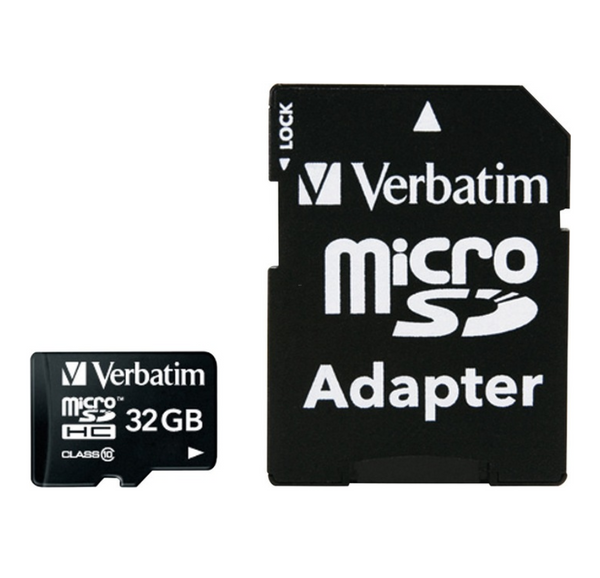 Verbatim MicroSDHC 32Gb Class 10 SDHC 44083 (Schwarz)