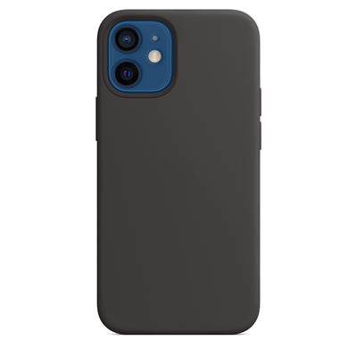 Silikon Case Hülle Mit MagSafe für iPhone 12 Mini - Schwarz
