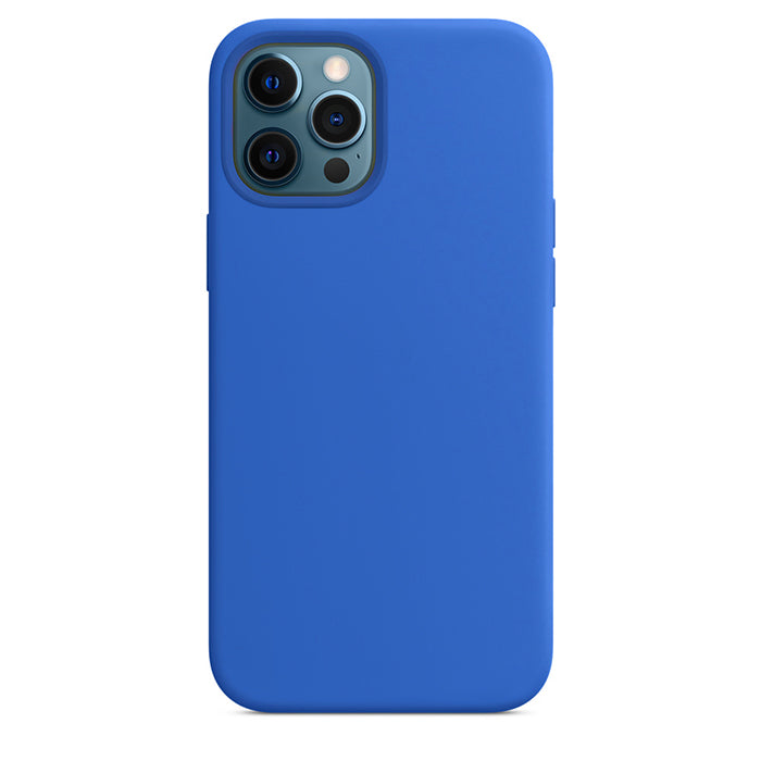 Silikon Case Hülle Mit MagSafe für iPhone 12 Pro Max - Blau