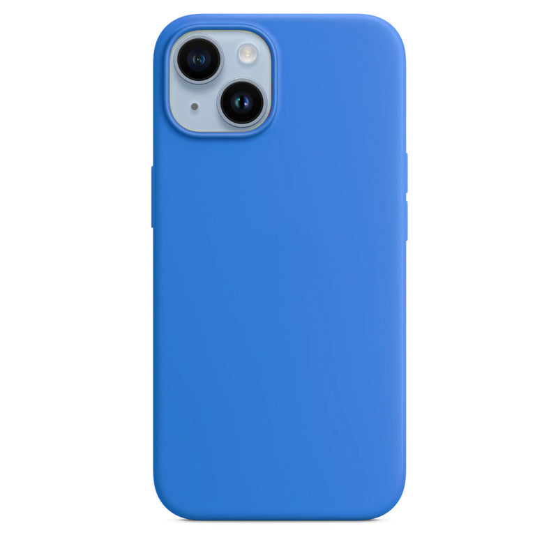 Silikon Case Hülle Mit MagSafe für iPhone 14 - Blau